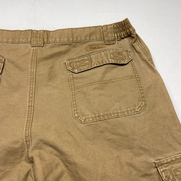 Cabela's Trail Hiker Cargo Pants Mens 38 X 30 Brown Pockets Straight Leg Zip Fly - Picture 16 of 16